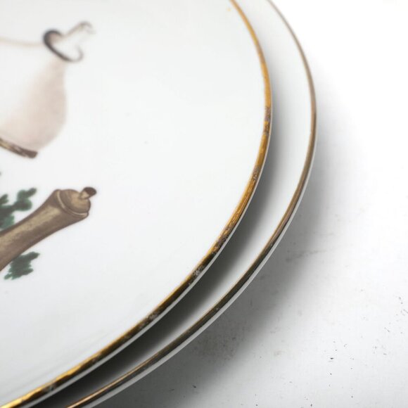 RARE 1960s Kahla German Republic Porcelain Appetizer Plates - Set of 7! 🧀🍷 - Picture 5 of 14